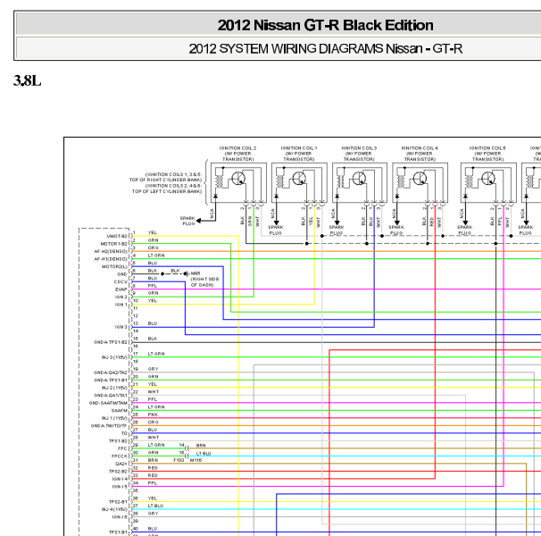2012年GTR发动机电路图