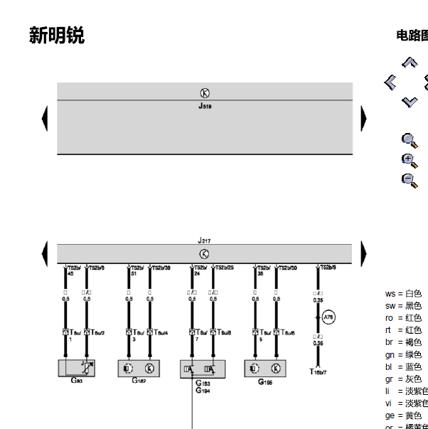 2010年斯柯达明锐变速箱电路图