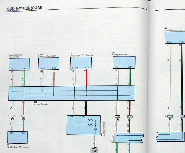 2009年丰田皇冠网络通讯电路图