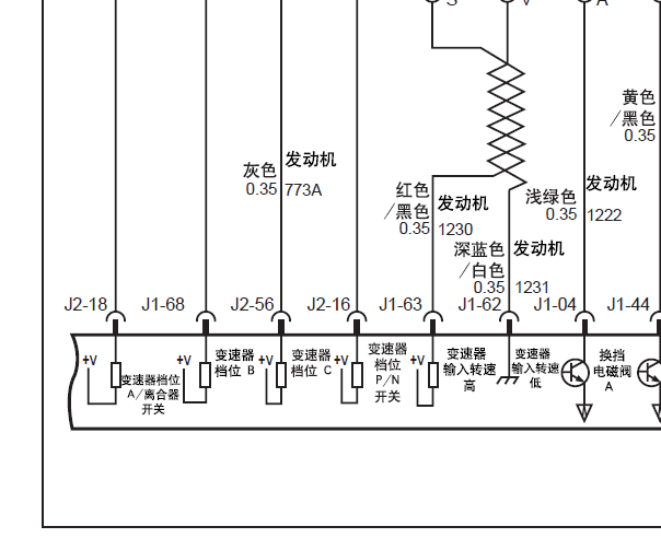 2005年别克GL8变速箱电路图