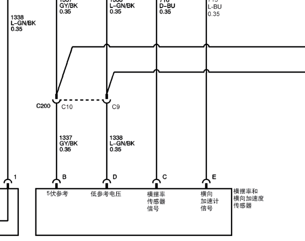 2007年凯迪拉克SLS ABS电路图