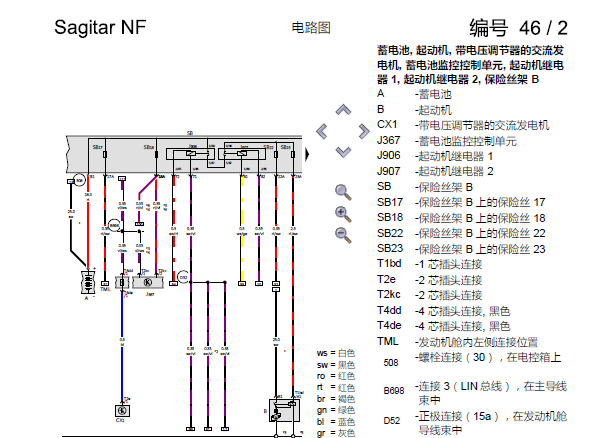 2019年大众速腾发动机电路图