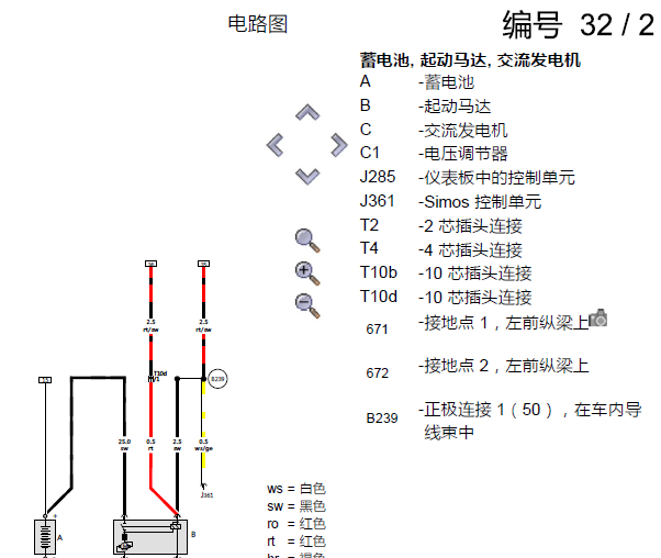 2010年大众捷达仪表电路图
