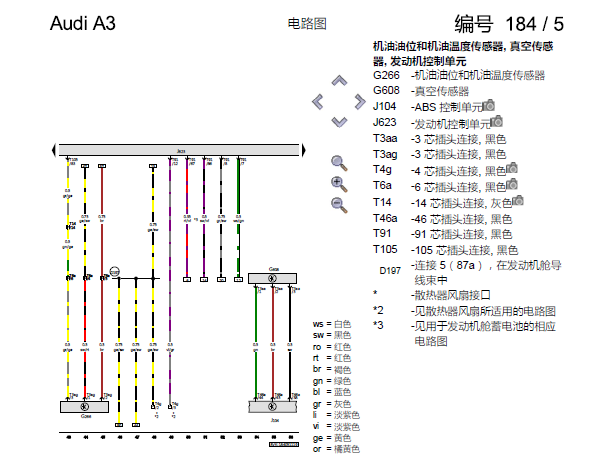 2018年奥迪S3发动机电路图