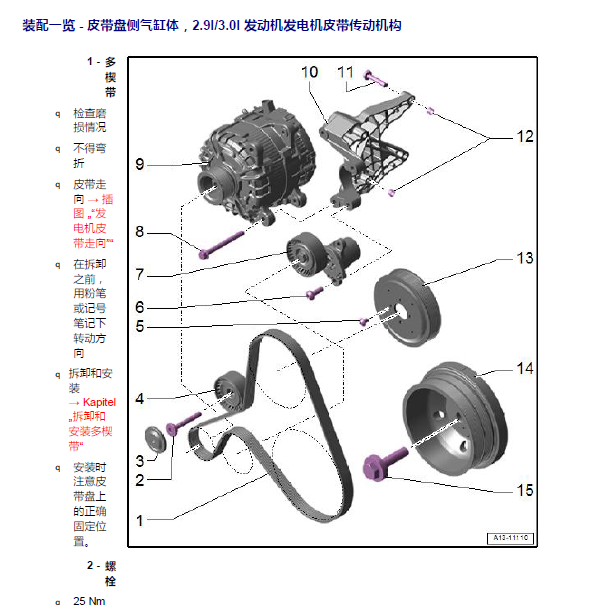 奥迪S4  CWG发动机维修手册
