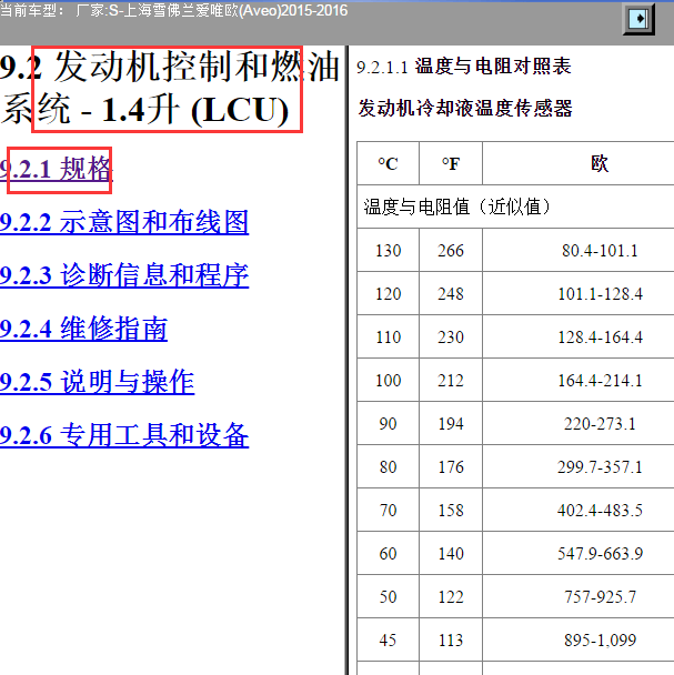 2015雪佛兰爱唯欧发动机数据资料