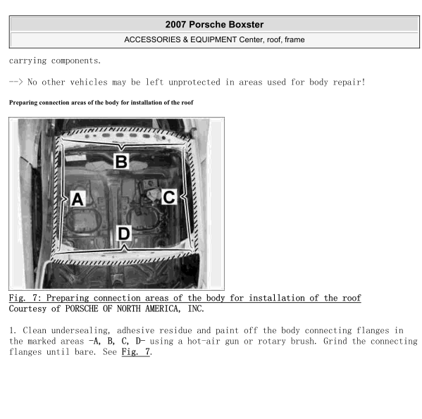 2007年保时捷 Boxster车身维修手册