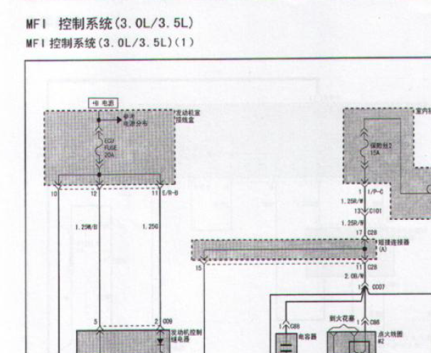 现代雅科士3.5发动机电路图