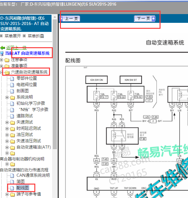 2015年纳智捷优6变速箱电路图