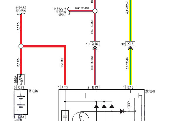 长安CS35发电机电路图