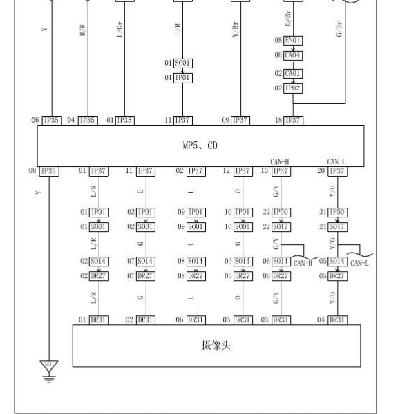 15年北汽幻速H2摄像头电路图