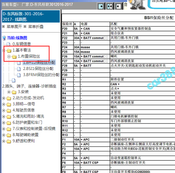 2016-2017年标致301保险分配