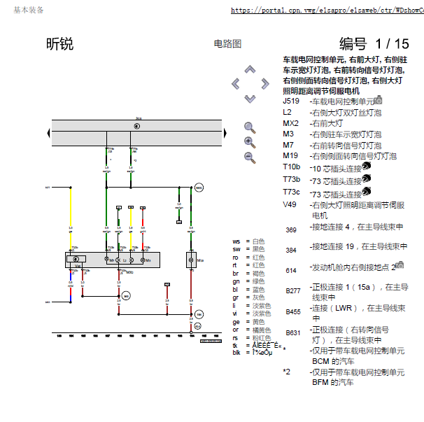 2017年斯柯达昕锐转向灯电路图