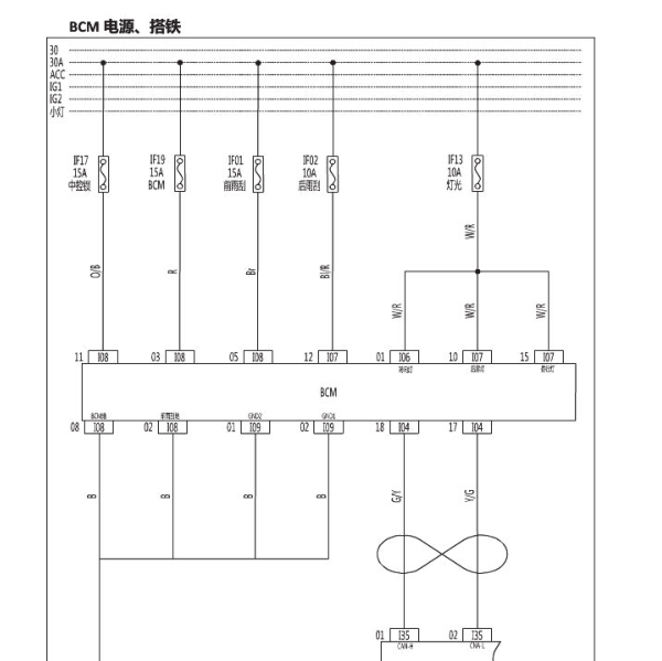 2016年幻速H3F BCM电路图