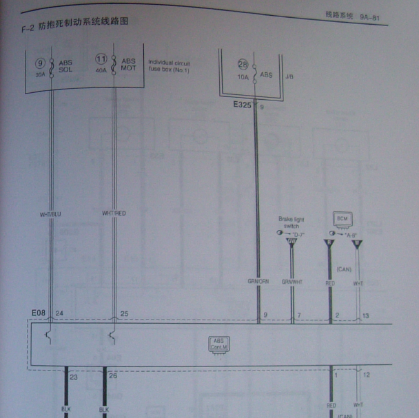 铃木天语SX4 ABS电路