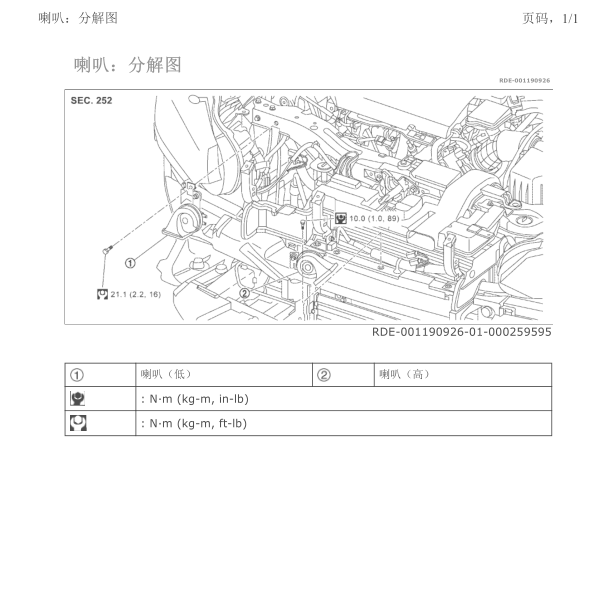 2019年轩逸喇叭位置