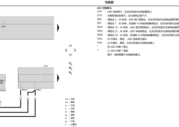 2008年斯柯达明锐ABS电路图