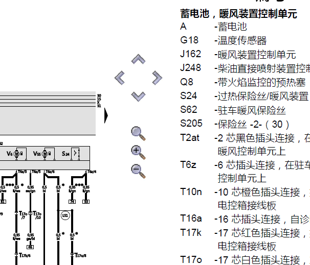 2002年奥迪A6空调电路图