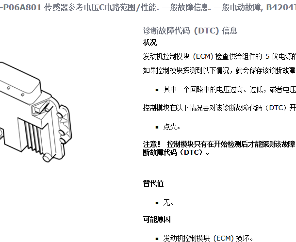 2012年沃尔沃XC60故障码资料