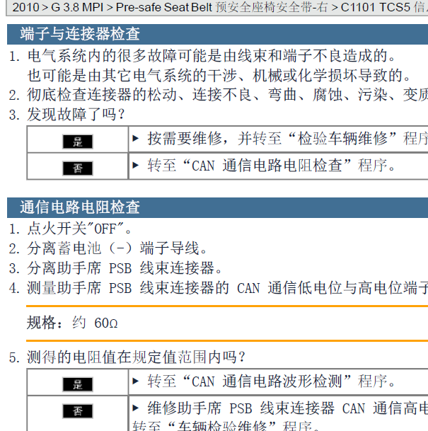 2010年现代雅科士C1101故障码资料.