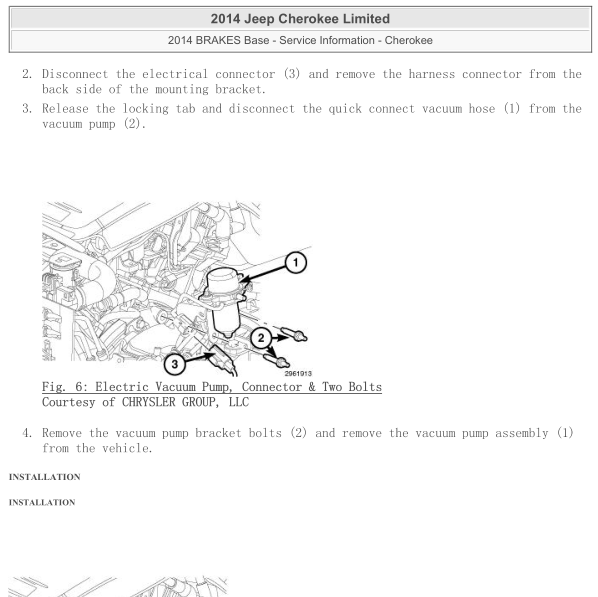 2014年自由光刹车维修手册