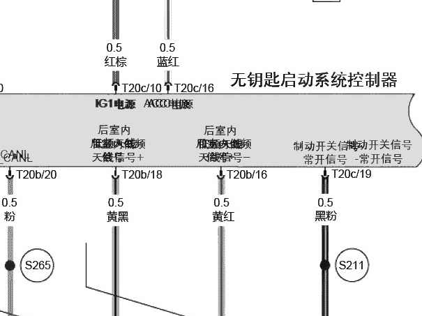 2018年北京汽车BJ40无钥匙电路图