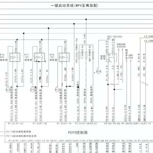 2014年广汽吉奥星朗一键启动电路图