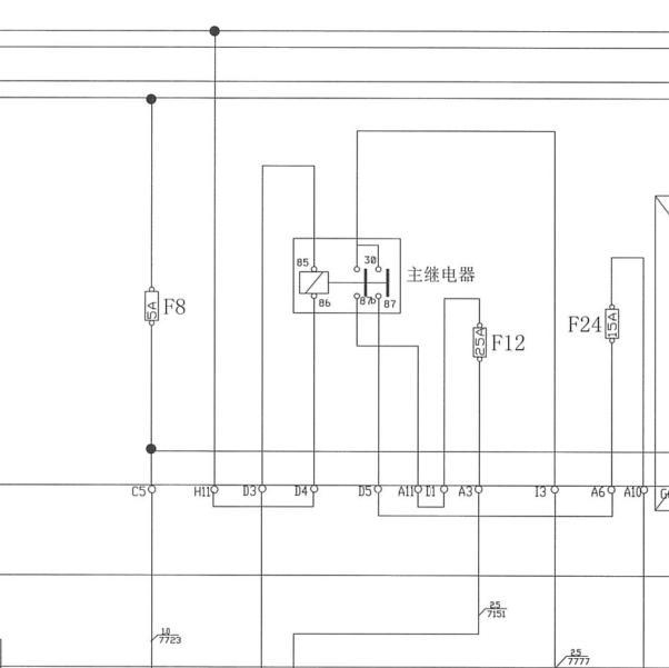 2015年依维柯主继电器线路图