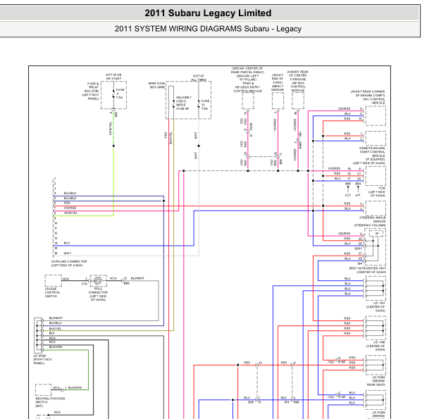 2011年LEGACYA   CAN电路图