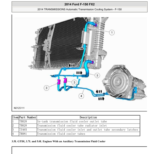 2014年福特猛禽F150变速箱维修手册