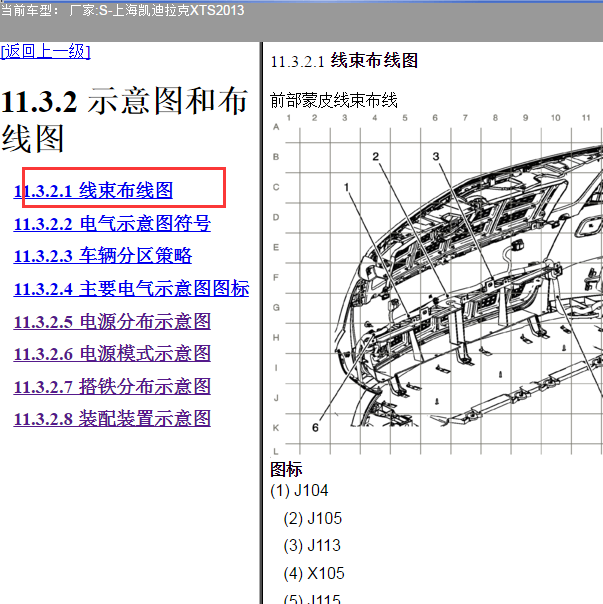 2013年凯迪拉克XTS 线束布线图