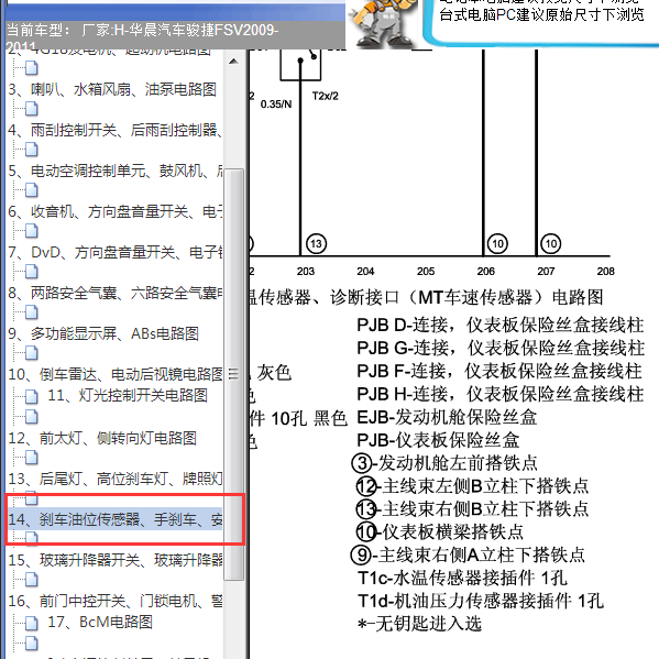 2010年骏捷FSV通讯诊断电路图