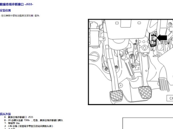 2014年大众途观数据总线位置