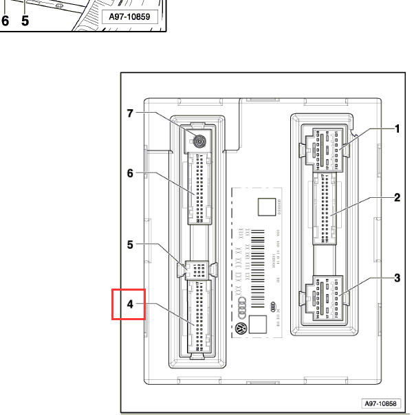 2013年奥迪A5 j393 插头编号 32e的位置