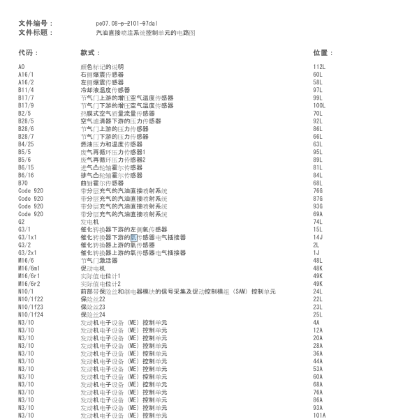 2014年奔驰E260L氧传感器电路图