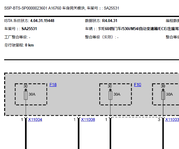 2003年宝马530i车身电路图