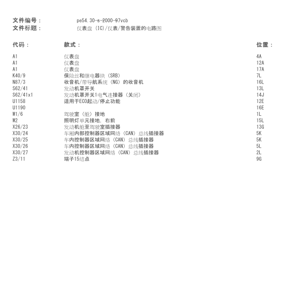 2015年奔驰威霆仪表电路图