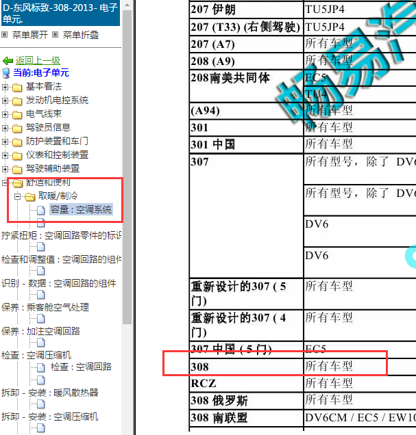 2013年标致308空调加注量
