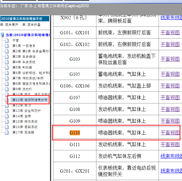 2010年科帕奇G100安装位置