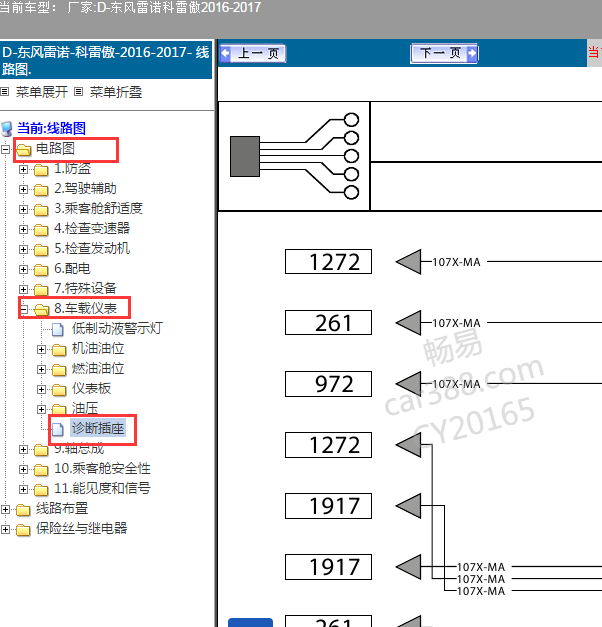 17年科雷傲网络电路图