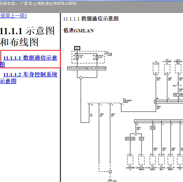 2015年凯迪拉克ATSL通讯电路图
