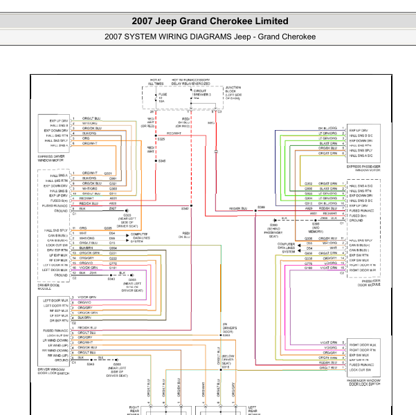 2007年大切诺基玻璃电路图