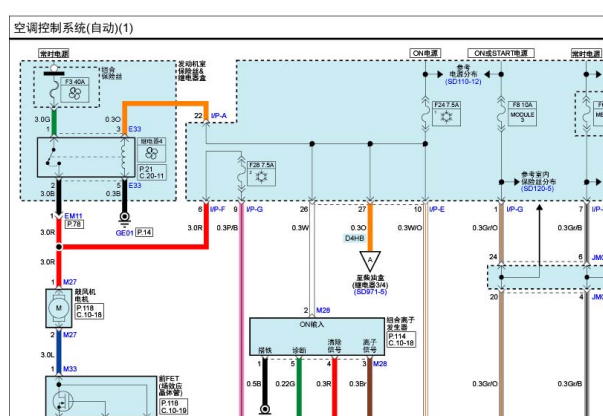 现代格锐空调电路图