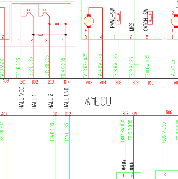 2017年汉腾X7尾门电路图