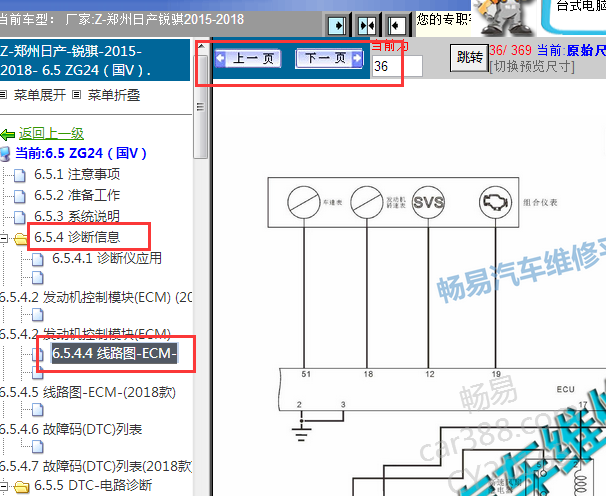 2015-2018年日产锐骐车速里程电路图