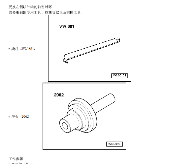 2011年奥迪A6半轴油封资料