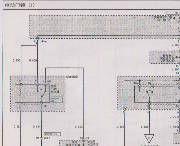 2007年起亚索兰托中控锁电路图