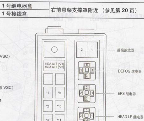 2006年丰田皇冠保险丝继电器资料