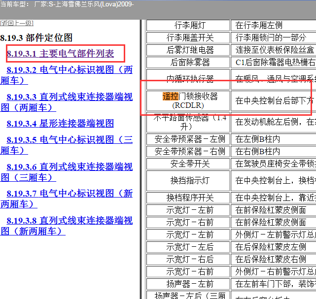 2009年雪佛兰乐风遥控接收器位置