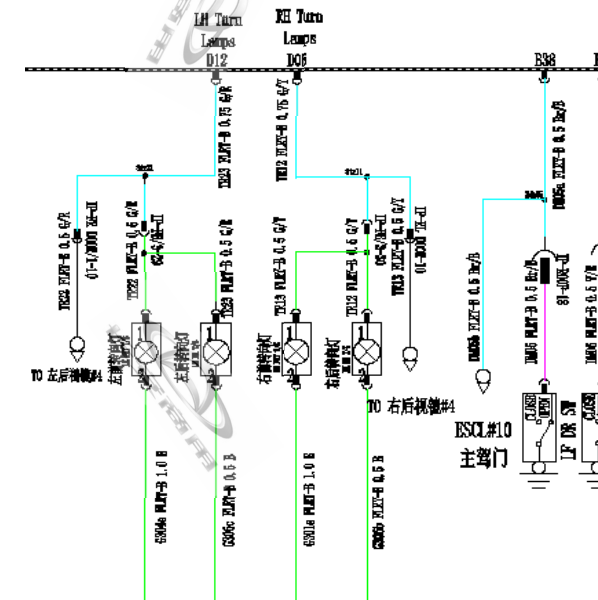 长安欧诺S灯光电路图